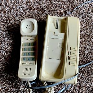 Radio Shack push button phone with two lines for conference calls.